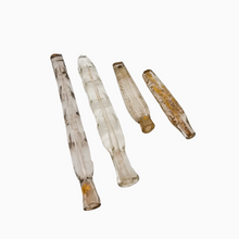 Load image into Gallery viewer, Perfume or salt bottles, corsetière model, cut glass decorated with fine gold, 18th century