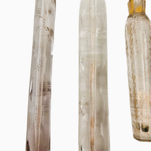 Load image into Gallery viewer, Perfume or salt bottles, corsetière model, cut glass decorated with fine gold, 18th century