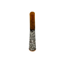Afbeelding in Gallery-weergave laden, Fume-cigarette Art nouveau en argent doré et ambre, avec étui, vers 1900 Le Charme des Violettes - Brocante en ligne