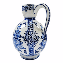 Load image into Gallery viewer, Gien. Large earthenware cider pitcher, Rouen decor, year 1867