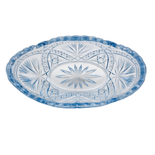 Afbeelding in Gallery-weergave laden, Jardinière Art déco en verre bleu taillé dans le goût du Luxval, Val Saint Lambert, vers 1935-1950 Le Charme des Violettes - Brocante en ligne