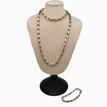 Load image into Gallery viewer, Jens J. Aagaard. Scandinavian design anchor chain necklace and bracelet in 925 silver