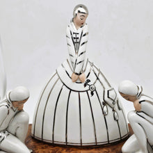 Afbeelding in Gallery-weergave laden, Lampe veilleuse brûle-parfum Art déco Argilor – Porcelaine et loupe de thuya, vers 1925-1930 Le Charme des Violettes - Brocante en ligne