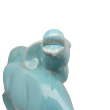 Load image into Gallery viewer, Lemanceau Charles, couple d'antilopes Art déco en céramique turquoise, XXè