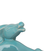 Load image into Gallery viewer, Lemanceau Charles, couple d'antilopes Art déco en céramique turquoise, XXè
