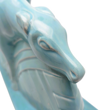 Load image into Gallery viewer, Lemanceau Charles, couple d'antilopes Art déco en céramique turquoise, XXè
