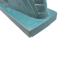 Load image into Gallery viewer, Lemanceau Charles, couple d'antilopes Art déco en céramique turquoise, XXè