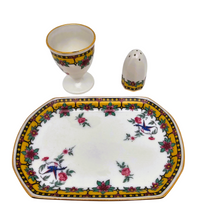 Charger l'image dans la galerie, Balleroy & Cie, Set à oeuf Art déco en porcelaine de Limoges, années 1920-1930