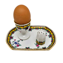 Charger l'image dans la galerie, Balleroy & Cie, Set à oeuf Art déco en porcelaine de Limoges, années 1920-1930