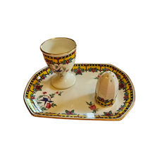 Charger l'image dans la galerie, Balleroy & Cie, Set à oeuf Art déco en porcelaine de Limoges, années 1920-1930