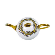 Charger l'image dans la galerie, Madesclaire Emile, Limoges, 1920-1934. Théière Art déco en porcelaine blanche or et fleurs