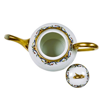 Charger l'image dans la galerie, Madesclaire Emile, Limoges, 1920-1934. Théière Art déco en porcelaine blanche or et fleurs