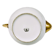 Charger l'image dans la galerie, Madesclaire Emile, Limoges, 1920-1934. Théière Art déco en porcelaine blanche or et fleurs