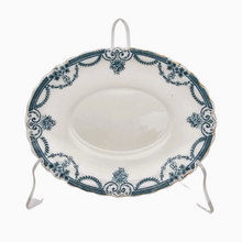 Load image into Gallery viewer, Berkeley Losol Ware Keeling and Co Burslem, Plat ovale en porcelaine anglaise au décor Evesham vert et blanc, années 1920