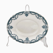 Load image into Gallery viewer, Berkeley Losol Ware Keeling and Co Burslem, Plat ovale en porcelaine anglaise au décor Evesham vert et blanc, années 1920