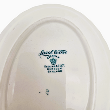Load image into Gallery viewer, Berkeley Losol Ware Keeling and Co Burslem, Plat ovale en porcelaine anglaise au décor Evesham vert et blanc, années 1920