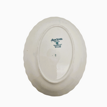 Load image into Gallery viewer, Berkeley Losol Ware Keeling and Co Burslem, Plat ovale en porcelaine anglaise au décor Evesham vert et blanc, années 1920