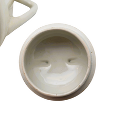 Load image into Gallery viewer, Lunéville, Cafetière et sucrier en faïence Art déco à damier bleu et blanc, années 1920