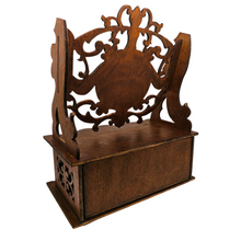 Charger l'image dans la galerie, Petit lutrin en bois découpé avec tiroir, fin XIXᵉ / début XXᵉ Le Charme des Violettes - Brocante en ligne