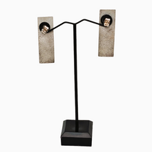 Afbeelding in Gallery-weergave laden, MTM. Modernistische langwerpige oorbellen in 925 zilver