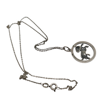 Afbeelding in Gallery-weergave laden, Médaillon Bélier en argent 835, signe du zodiaque, et sa chaîne assortie, années 1940-1960 Le Charme des Violettes - Brocante en ligne