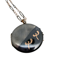 Afbeelding in Gallery-weergave laden, Art Deco fotohoudermedaillon in 800 niello zilver, jaren 20-30