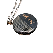 Afbeelding in Gallery-weergave laden, Art Deco fotohoudermedaillon in 800 niello zilver, jaren 20-30