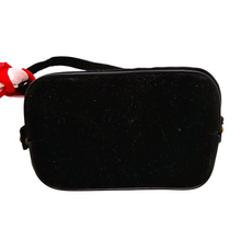 Afbeelding in Gallery-weergave laden, Petit sac de soirée vintage en velours noir, années 1950-1960