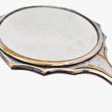 Charger l'image dans la galerie, Miroir à main biseauté en métal argenté, années 1940-1950
