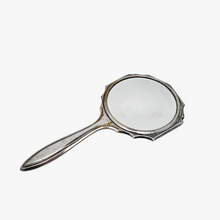 Charger l'image dans la galerie, Miroir à main biseauté en métal argenté, années 1940-1950