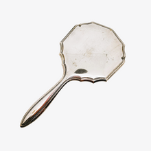 Charger l'image dans la galerie, Miroir à main biseauté en métal argenté, années 1940-1950