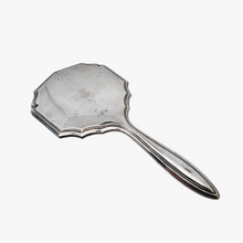 Charger l'image dans la galerie, Miroir à main biseauté en métal argenté, années 1940-1950