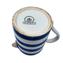 Charger l'image dans la galerie, Nimy, Pot à lait en faïence rayé bleu et blanc, époque 1920-1951