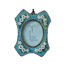Charger l'image dans la galerie, Cadre porte-photo ancien Art nouveau en mosaïques de verre millefiori 1900