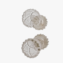 Load image into Gallery viewer, Paire de vases miniatures en demi-cristal moulé, années 1930-1950
