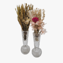 Load image into Gallery viewer, Paire de vases miniatures en demi-cristal moulé, années 1930-1950