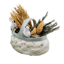 Charger l'image dans la galerie, Petit panier en porcelaine aux deux oiseaux, années 1930-1950 Le Charme des Violettes - Brocante en ligne