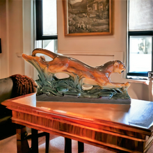 Charger l'image dans la galerie, Sainte-Radegonde. Panthère Art déco en céramique émaillée