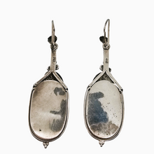 Charger l'image dans la galerie, Boucles d'oreilles Belle Epoque en argent et malachite