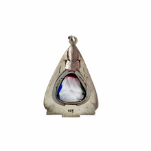 Afbeelding in Gallery-weergave laden, Art Deco hanger in 830 zilver bezet met een Rijnsteen en markasieten, 1920-1930