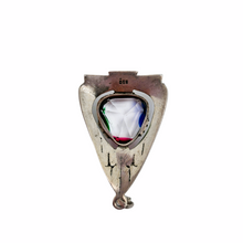 Afbeelding in Gallery-weergave laden, Art Deco hanger in 830 zilver bezet met een Rijnsteen en markasieten, 1920-1930