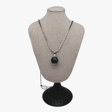 Afbeelding in Gallery-weergave laden, Collier New Age en argent 925, boule en goldstone bleue et cristaux, années 1990-2000