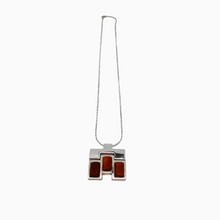 Load image into Gallery viewer, Designer silver pendant set with jasper and its matching chain