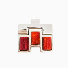 Load image into Gallery viewer, Designer silver pendant set with jasper and its matching chain