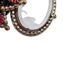 Load image into Gallery viewer, Victorian black glass cameo mourning pendant, 1890s-1900s