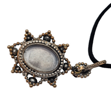 Load image into Gallery viewer, Victorian black glass cameo mourning pendant, 1890s-1900s