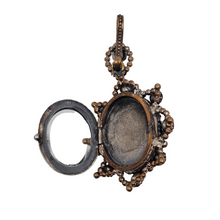 Load image into Gallery viewer, Victorian black glass cameo mourning pendant, 1890s-1900s