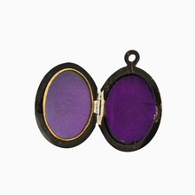 Load image into Gallery viewer, Victorian pique photo holder pendant in tortoiseshell, silver, gold and mother-of-pearl, circa 1860