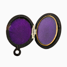 Load image into Gallery viewer, Victorian pique photo holder pendant in tortoiseshell, silver, gold and mother-of-pearl, circa 1860