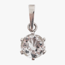 Afbeelding in Gallery-weergave laden, Pendentif en argent 925 serti d'un spinelle incolore taillé en diamant, 2è moitié du XXè siècle